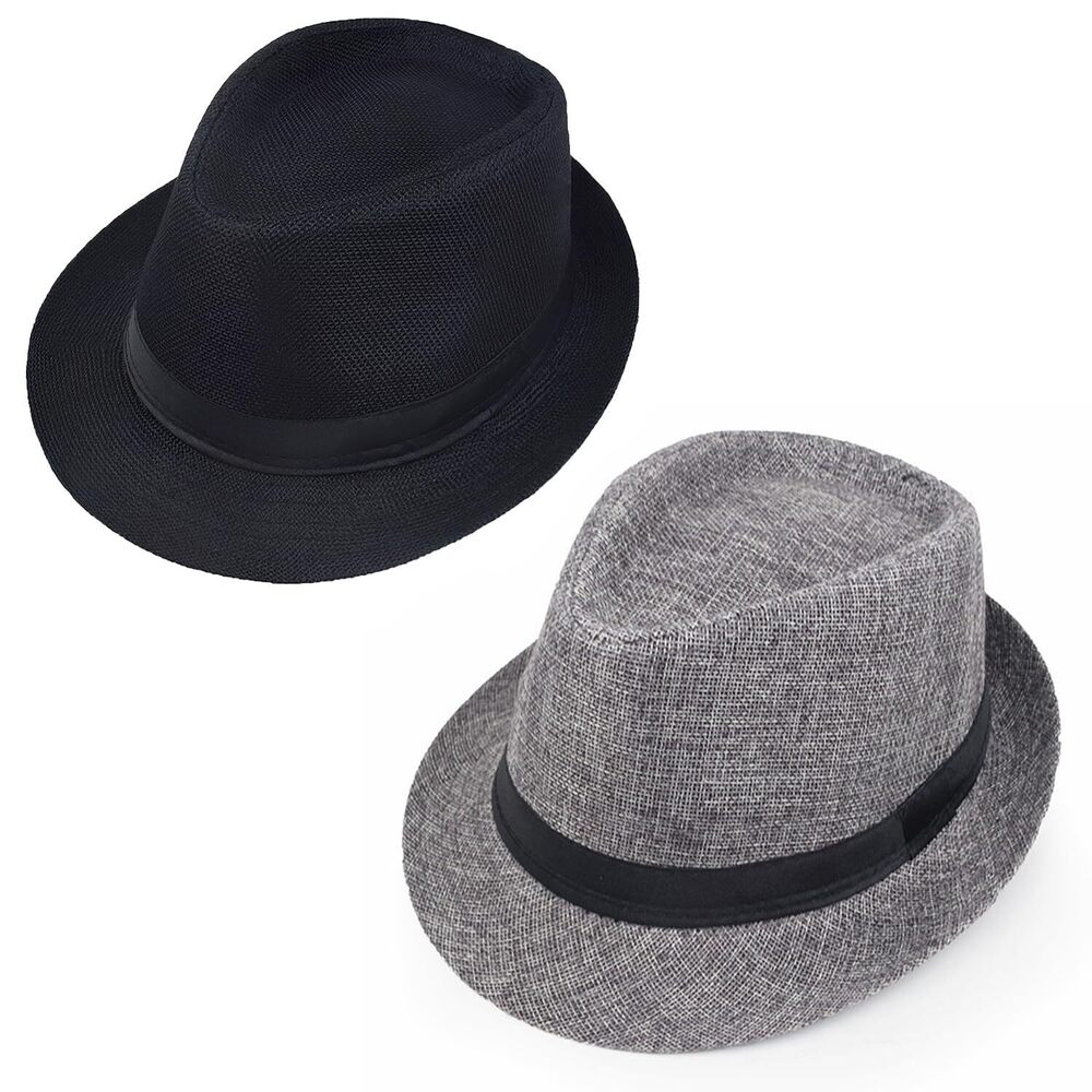 1709 Classic Unisex Panama Fedora Hat Short Brim Summer Beach Style US